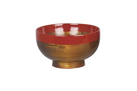 川連漆器 布張汁椀 漆器 漆器 【山田漆器店】[H2-5601]