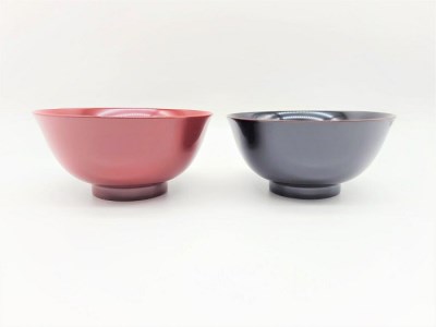 川連漆器 羽反飯椀 ペア 漆器 漆器 【佐藤豊八商店】[H5802]