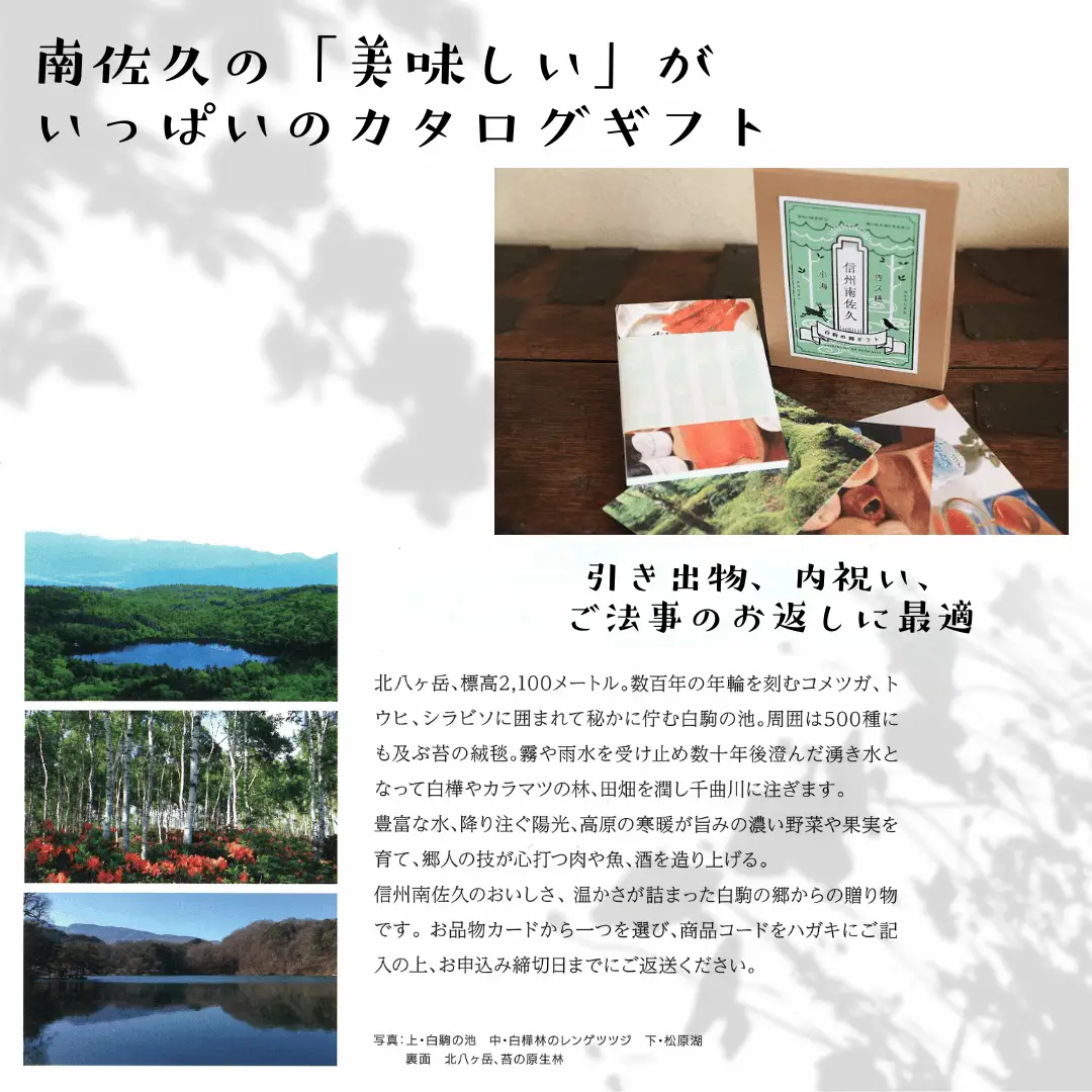 カタログギフト　 白駒の郷ギフト　 1セット［YO-105］