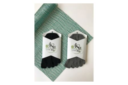 和紙の5本指靴下　紳士用　2足セット・I007-13