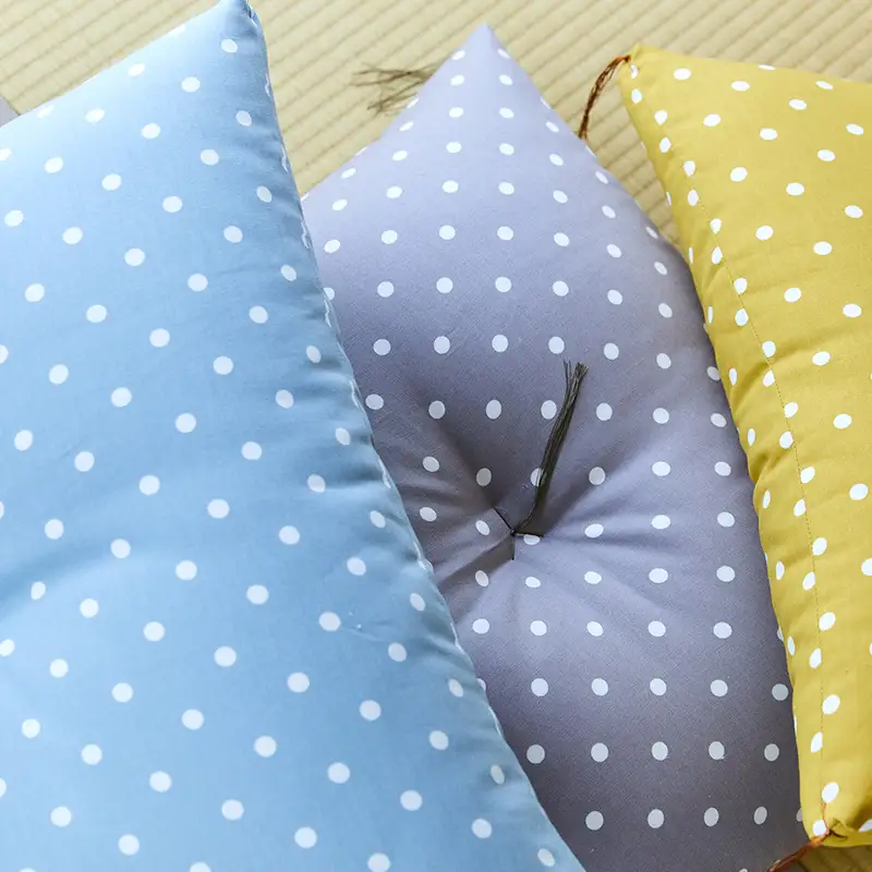 座布団【ドットグレー】木綿わた座布団