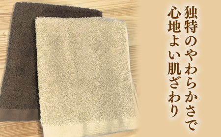 ナチュレル 泉州ハンドタオル10枚（ブラウン系）