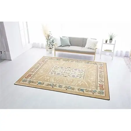 絨毯 ラグマット 3畳 長方形 250×200 洗える 厚手 ブラッサム ベージュ_雑貨・日用品  家具・インテリア _【1125090】