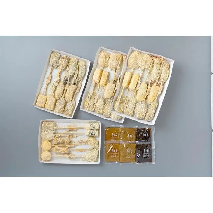 神戸串乃家 串揚げセット 16種44本（A10） | 惣菜 バラエティ豊か 食べ比べ おすすめ 海老 白身魚 いか チーズ 鳴門金時 鶏むね肉 ポークヒレ 神戸牛 牛肉 鶏肉 豚肉 魚介類 魚 エビ 烏賊 お取り寄せ グルメ 串揚げ 串ネタ 人気