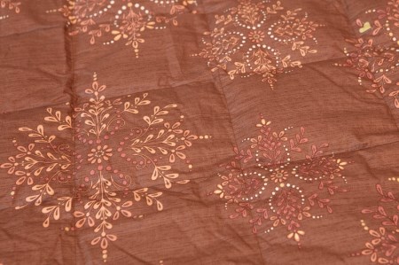 白州洗いの羽毛ひざ掛け　チョコレート色 [h126]