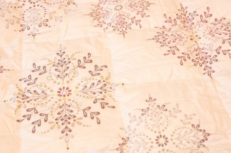 白州洗いの羽毛ひざ掛け　アイボリー色 [h126]