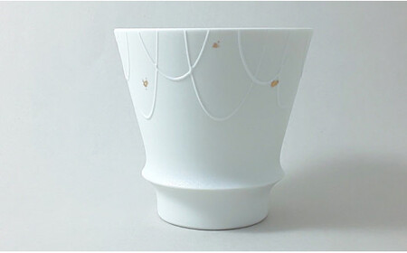 有田焼 匠の蔵 結 至高の焼酎グラス【ヤマト陶磁器】食器 器 うつわ 磁器 陶磁器 酒器 焼酎グラス グラス コップ カップ タンブラー シンプル 白 ホワイト 金彩 A15-374