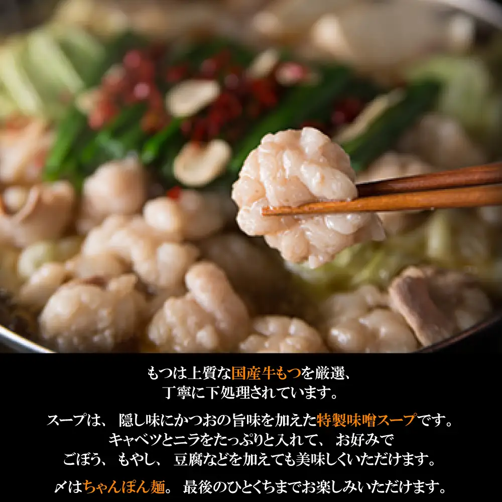 博多もつ鍋（味噌味）1人前 2P26