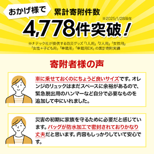 防災士監修 防災グッズ 車載用セット 13点 防水 多機能リュック 10L 携帯トイレ 清潔用品 エアマット 保存水 クッキー マスク 非常用持ち出し袋 防災リュック 防災 防災用品 非常用 避難 地震 災害 洪水 震災 ナテック 送料無料 愛知県 あま市