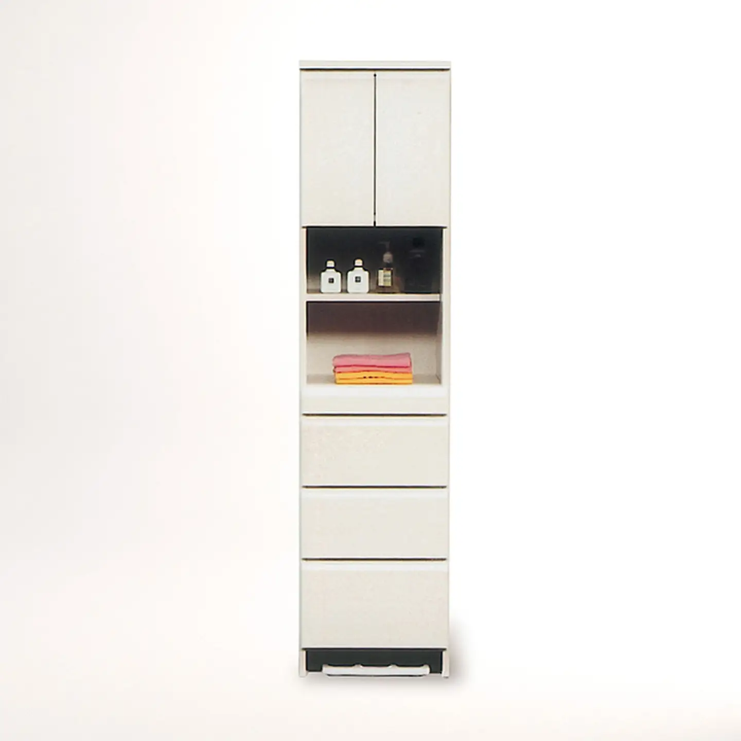 45幅サニタリー隙間収納（白）【諸富家具】：C139-010