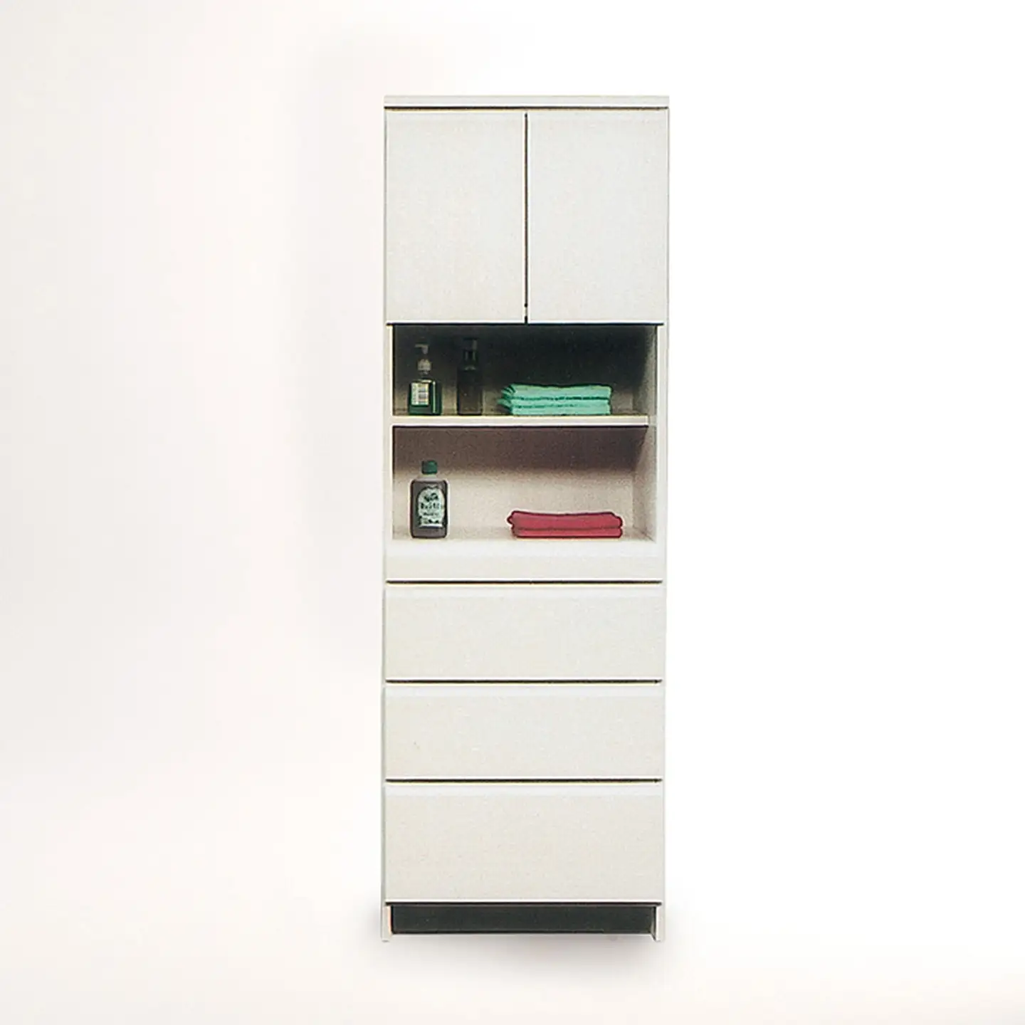 60幅サニタリー隙間収納（白）【諸富家具】：C150-043