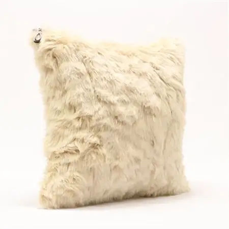 OKADA TEXTILE ミニエコファークッション(ベージュ)_雑貨・日用品  家具・インテリア _【1143747】