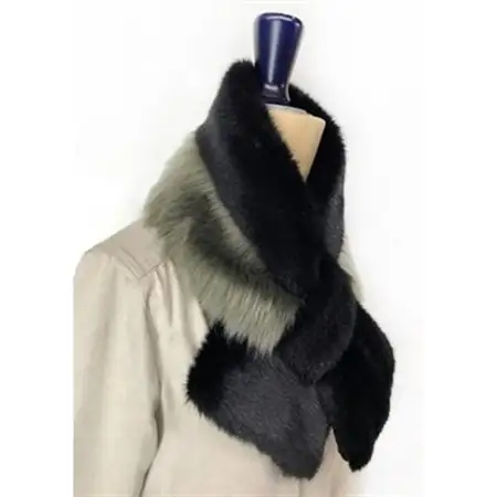 OKADA TEXTILE リボン風エコファーティペット(カーキ)_装飾品・工芸品  服飾小物 _【1071749】
