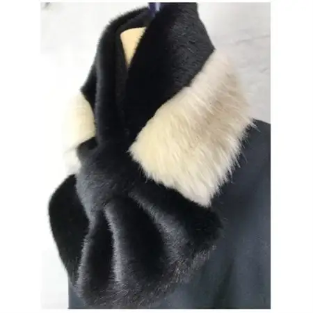 OKADA TEXTILE リボン風エコファーティペット(アイボリー)_装飾品・工芸品  服飾小物 _【1071751】