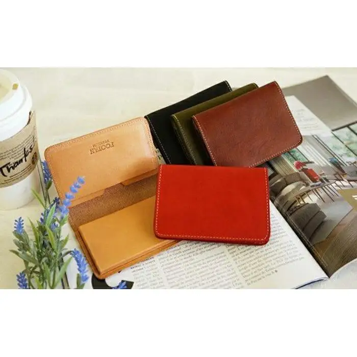 名刺入れ 【ディープグリーン】FOOTANブランド 本革名刺入れ