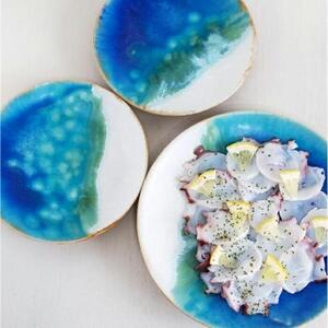 沖縄ラグーン柄 6寸皿＋取皿2枚セット