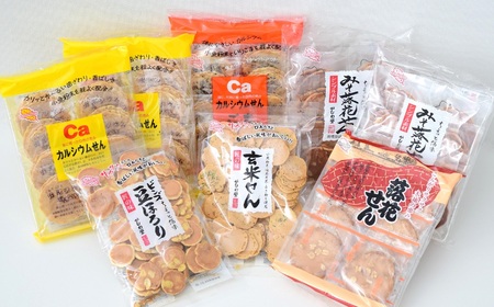 カルシウムせんでおなじみ かしわ堂の小麦せんべい 6種類詰め合わせセット できたてを工場出荷[ZA046]