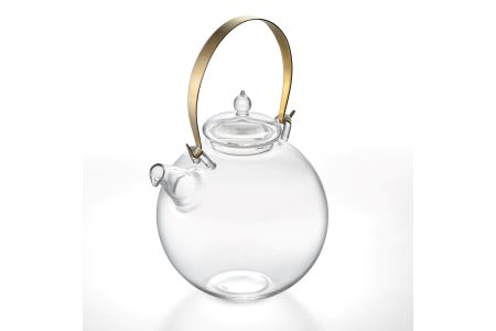 耐熱ガラス製ティーポット「まんまるポット」0.5L ハーフサイズ 2～3杯分[ZD540]
