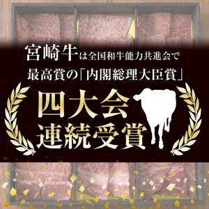 ＜定期便・全3回(連続)＞宮崎牛定期便(Aセット)国産  黒毛和牛 冷凍【R-69】【株式会社ミヤチク】