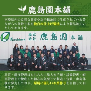 宮崎銘茶3缶(合計220g・深蒸し煎茶、深蒸し玉緑茶、釜炒り茶)お茶 茶葉 緑茶 缶入り 国産 常温 保存【AA-2】【鹿島園本舗】