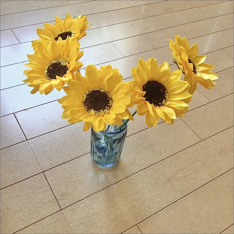 ひまわり5輪 ソープフラワーセット ( ソープフラワー 石鹸 せっけん プレゼント 花 フラワー ひまわり ヒマワリ 向日葵 )【122-0008】