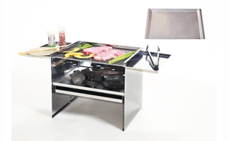 D70-01刃物屋が造った本格的BBQコンロ焼板付