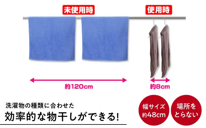 ハンガー ミニバスタオルハンガー 4本組 BLAC021