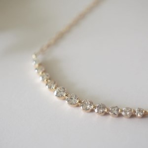 [MADE IN KOFU]K18 D0.5ct ダイヤラインネックレス TI-586