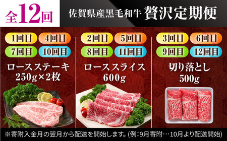 【12回定期便】佐賀県産 黒毛和牛 定期便 / 牛肉 [IAG070]