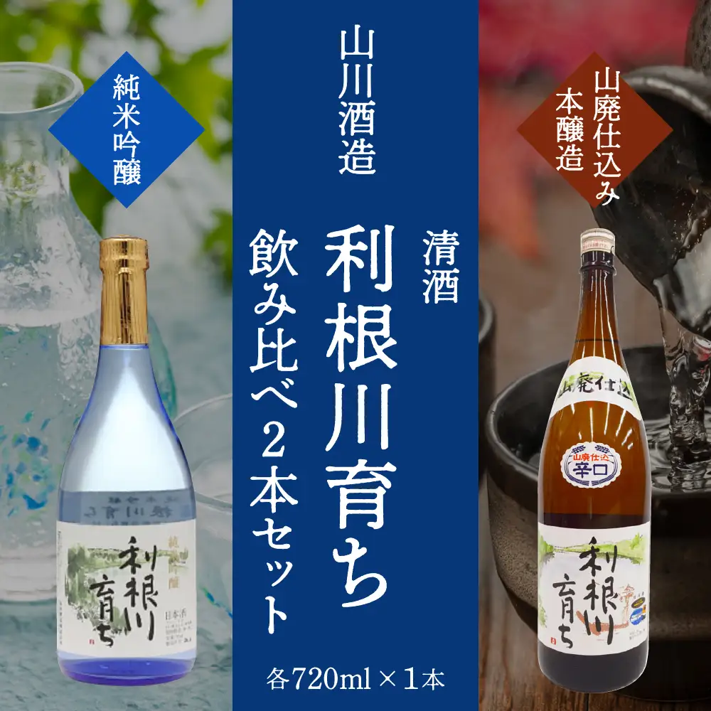 日本酒 清酒 【利根川育ち】 地酒 セット 群馬県 千代田町 ＜山川酒造＞ ※沖縄・離島地域へのお届け不可