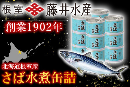 【北海道根室産】さば水煮180g×24缶 B-42082