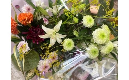 (1017)長門産 季節のお花のお届け便（花束）　贈り物　ギフト