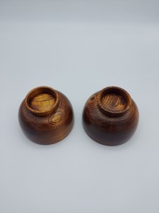 拭き漆木目多用椀2客組【丸利漆工所】[C5704]
