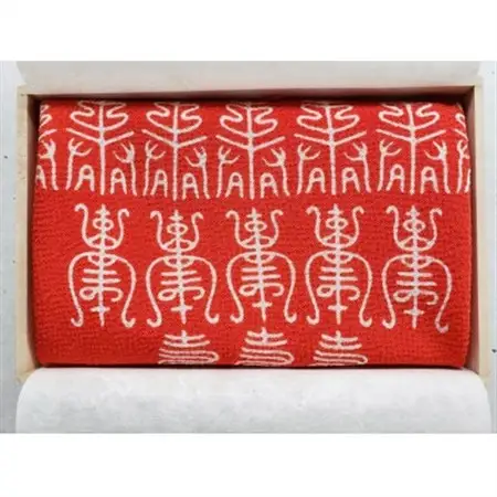 正絹ちりめん友禅風呂敷　寿/桐箱入り_装飾品・工芸品  鞄・バッグ かばん カバン_【1243176】