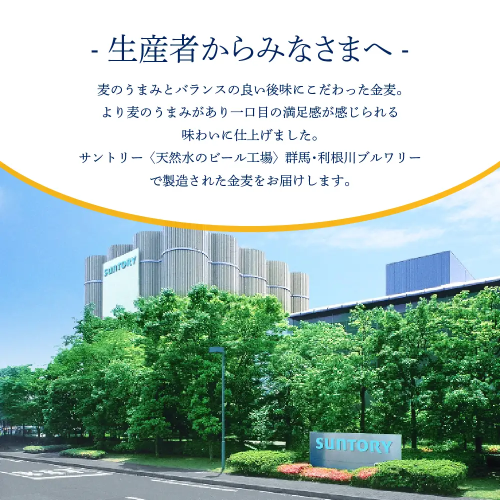 【3ヵ月定期便】金麦 サントリー "群馬県千代田町産"　350ml×24本 3ヶ月コース(計3箱) 発泡酒 定期便 国産 350ml