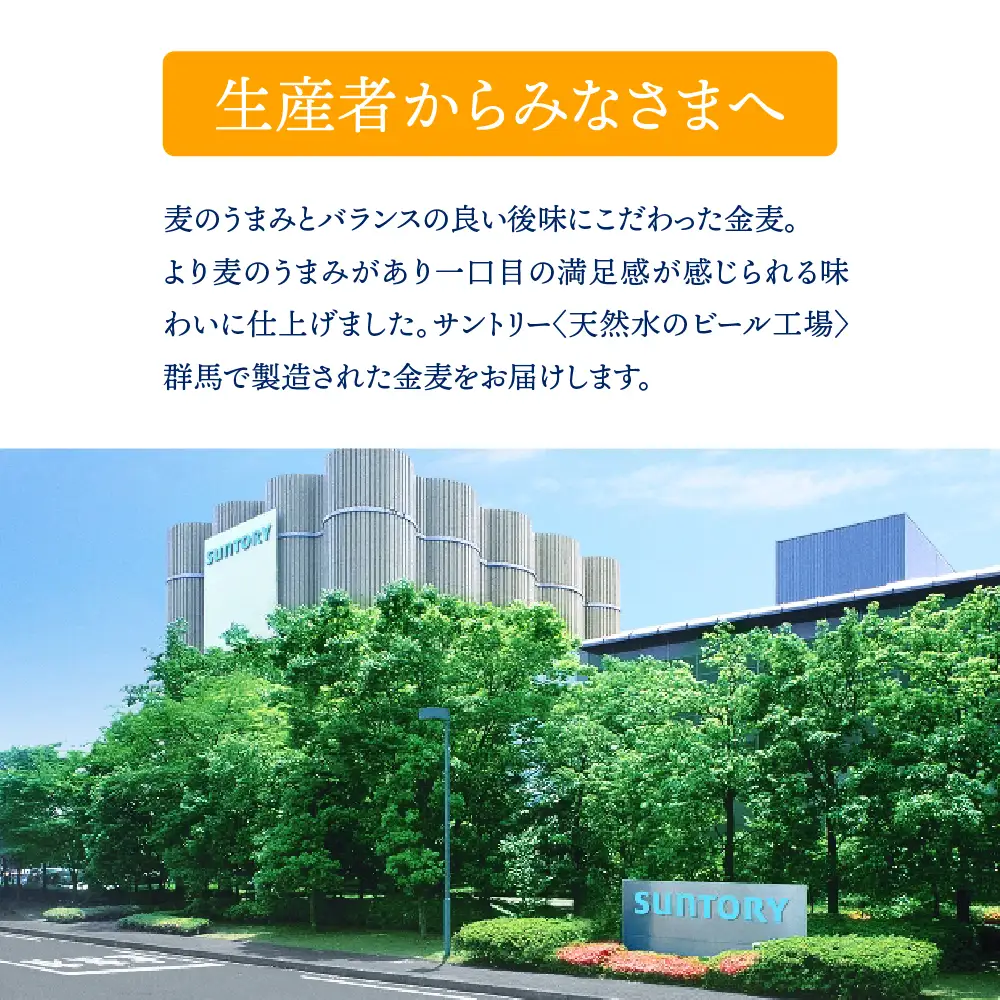 【12ヵ月定期便】金麦 サントリー "群馬県千代田町産"　350ml×24本 12ヶ月コース(計12箱) 発泡酒 定期便 国産 350ml