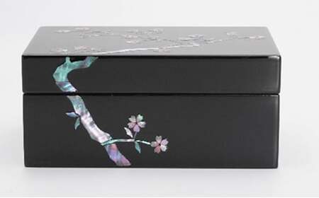 【高岡漆器】小箱 桜貝入り 大 民芸品 工芸品  FAD-0724