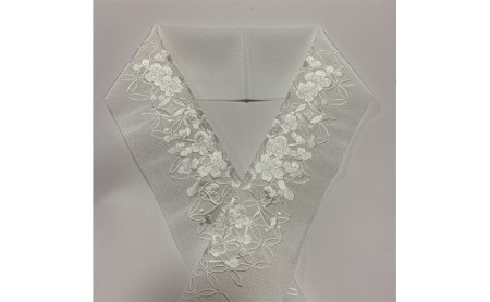 半衿　半襟　七宝繋ぎに宝尽くし　刺繍 和装 民芸品 工芸品 伝統技術 篠原縫製