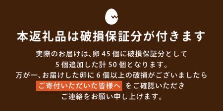 ”忍野の卵”旨味のピンク玉50個 ※割れ保証含む 卵