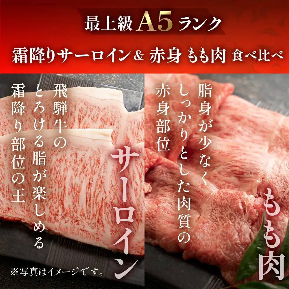 飛騨牛サーロイン・ももすき焼きセット 各450g【11-29】