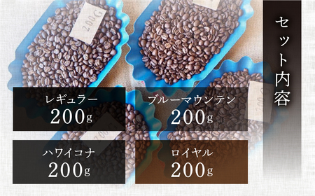  最高級コーヒー豆セット200g×4種【17-24】
