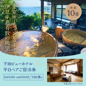 【下田ビューホテル】平日1泊2食付（夕・朝）ペア宿泊券 [旅行 伊豆]