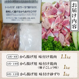 定期便 6回 唐揚げ からあげ 唐揚げ 定期便 惣菜 定期便 NDMT