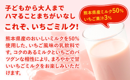 常温保存可能 いちご 【1回】250ml×24本 合同会社たべたせいか《30日以内に出荷予定(土日祝除く)》 いちごミルク いちご果汁 苺 イチゴ 牛乳 乳飲料 ジュース ドリンク 熊本県産 国産 九州 熊本県 菊池市 送料無料