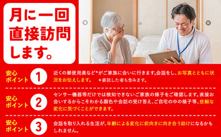 みまもり訪問サービス 12ヶ月(年12回) 日本郵便株式会社《90日以内に出荷予定(土日祝除く)》熊本県 菊池市 安否確認 見守り みまもり 家族 実家 親 訪問 安心 送料無料