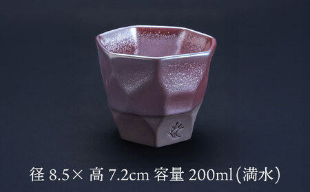 【美濃焼】 つばめ工房 黒土 ロックカップ ガーネット 瑞浪市 / 大恵 陶磁器 酒器 ギフト [AZBG010]