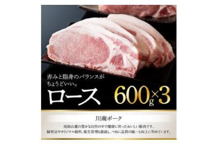 宮崎県産豚肉「川南ポーク」ロースブロック1.8kg 【 国産豚肉 九州産豚肉 肉 BBQ グランピング とんかつ 煮込み ブロック ステーキ 】