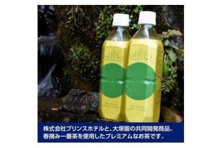 The FIRST GREEN TEA(500ml×24本)【お茶 緑茶 飲料お茶 プリンスホテル 九州お茶 宮崎お茶 備蓄お茶 川南町】