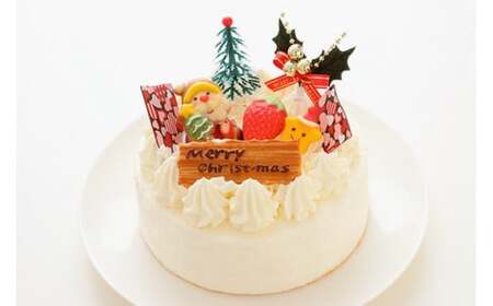 クリスマスケーキ 生クリームケーキ 5号 ホール型 【2026年12月18日から23日発送予定】｜ 5号 15cm 3～5人向け クリスマス ケーキ 先行予約 予約 人気 ケーキ屋 冷凍 ロウソク付
