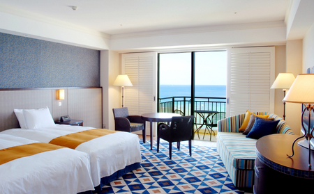 ＜ホテル日航アリビラ＞1泊2日／朝食付きペア宿泊券（オーシャンフロントツイン／禁煙） 〇 読谷村 沖縄 オーシャンビュー リゾートホテル サンセットビーチ サンセットクルーズ 青い海